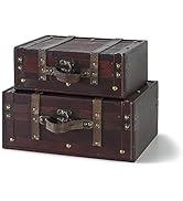 Amazon.com: SLPR Wooden Vintage Luggage Trunks - Set of 2